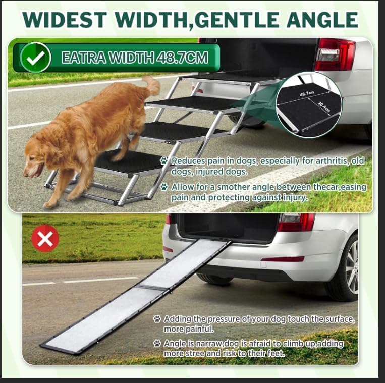 Extra Breite Hundetreppe für Autos - Einfach für große Hunde! 🐕🚗